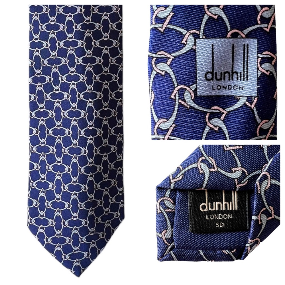 Dunhill London Interlocked Signature Italian Silk Tie